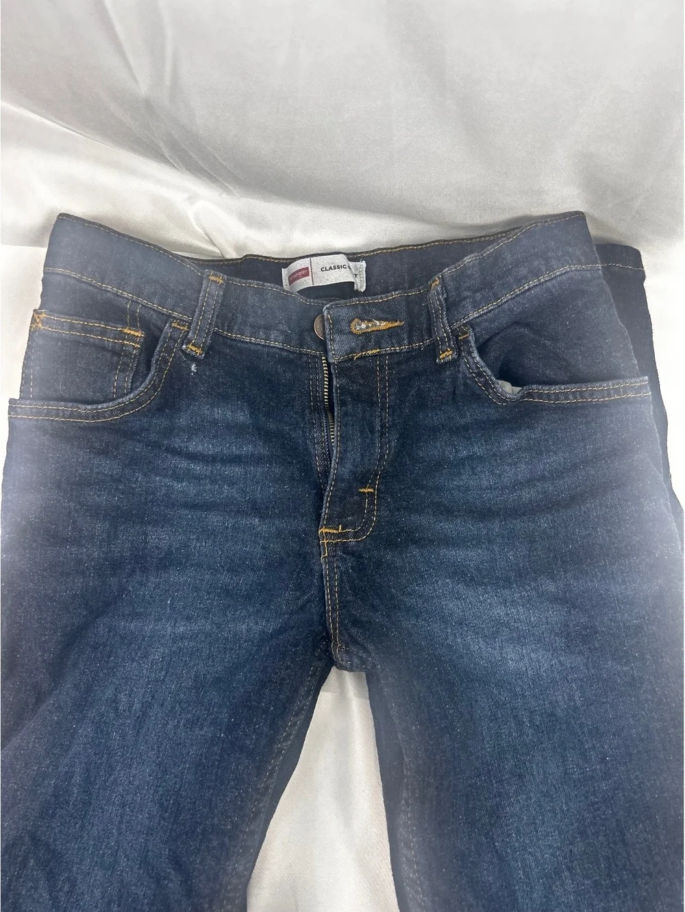 Wrangler Classic Fit Dark Blue Denim Jeans Size 12 Regular